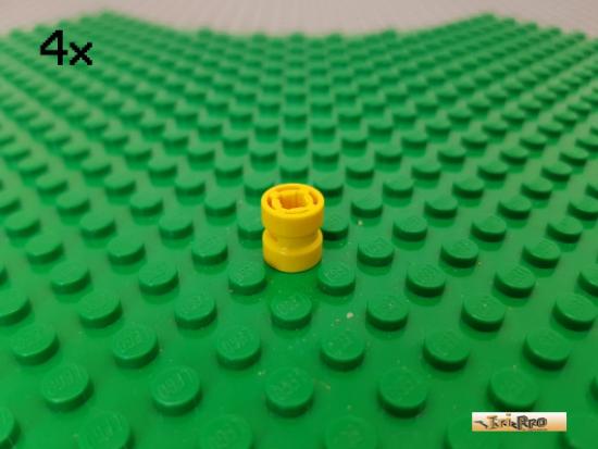 LEGO 4Stk Felge / Reifen 8x9mm gelb 74967