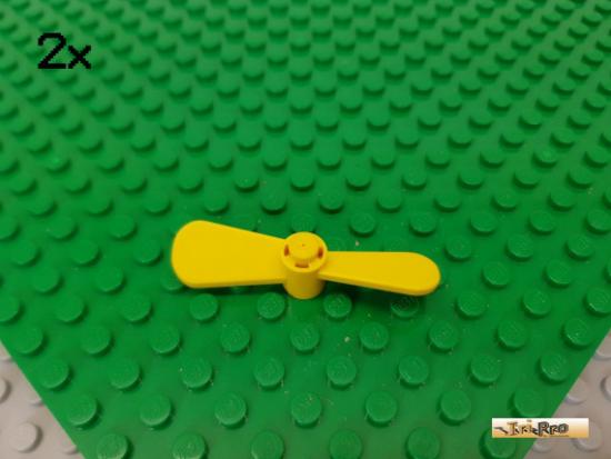 LEGO 2Stk Propeller / Rotor 2 Blatt gelb 4745