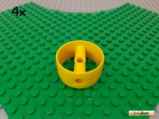 LEGO 4Stk Zylinder / Dse / Propeller 4x4x2 gelb 41531