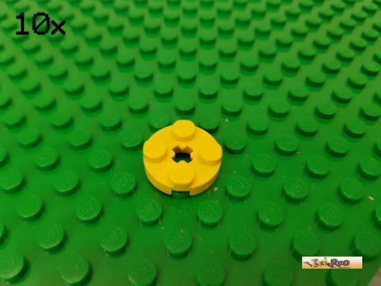 LEGO 10Stk Platte / Scheibe 2x2 rund gelb 4032