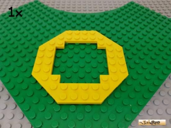 LEGO 1Stk Platte octagonal mit Ausschnitt 10x10 gelb 6063