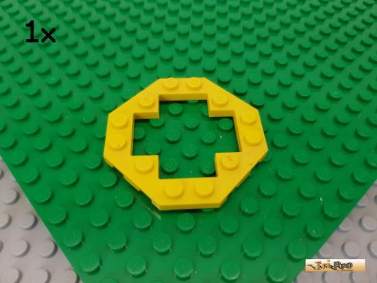 LEGO 1Stk Platte octagonal mit ffnung 6x6 gelb 30062