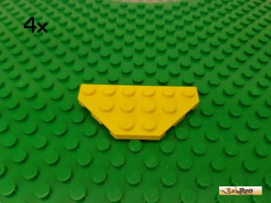 LEGO 4Stk Keil / Flgelplatte 3x6 gelb 2419