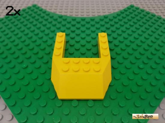 LEGO 2Stk Keilstein / Flgel 6x8 gelb 32084