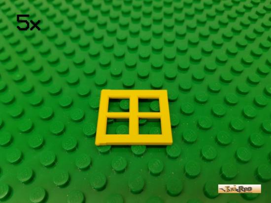 LEGO 5Stk Fenstergitter / Fensterlden 2x4x3 gelb 4133