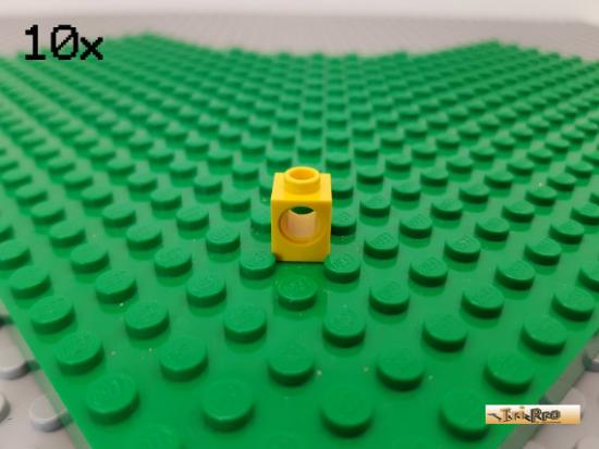 LEGO 10Stk Technic Lochstein 1x1 gelb 6541