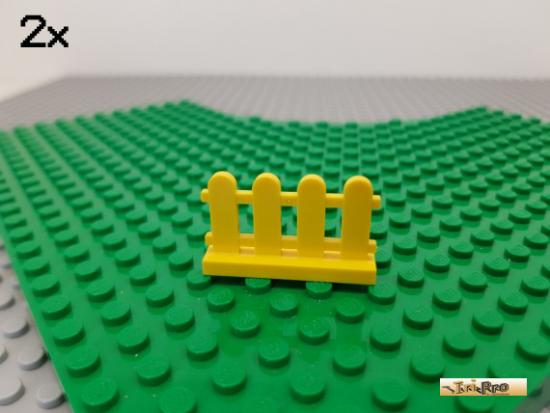 LEGO 2Stk Zaun / Garten 1x4x2 gelb 33303