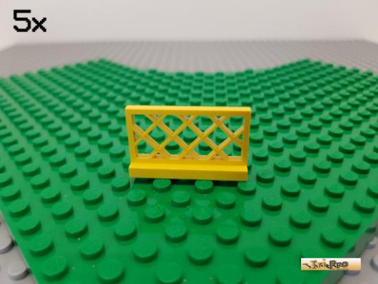 LEGO 5Stk Zaun / Gartenzaun / Absperrung 1x4x2 gelb 3185