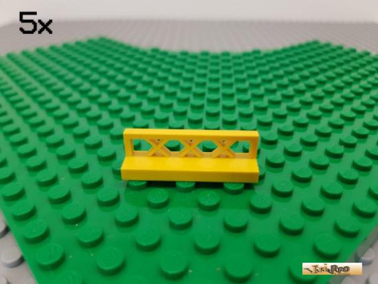 LEGO 5Stk Zaun / Absperrung / Garten 1x4x1 gelb 3633