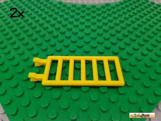 LEGO 2Stk Leiter mit 2 Clips 7x3 gelb 6020