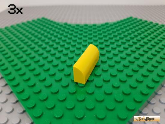 LEGO 3Stk Bogen / Bogenstein 1x4 gelb 10314