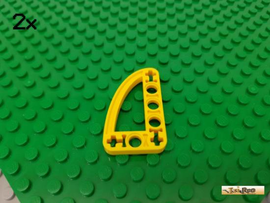 LEGO 2Stk Technic Liftarm flach oval 3x5 gelb 32250