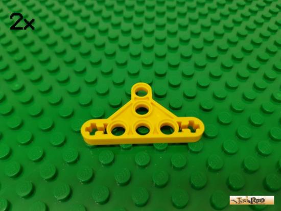 LEGO 2Stk Technic Liftarm flach / Triangel 3x5 gelb 99773