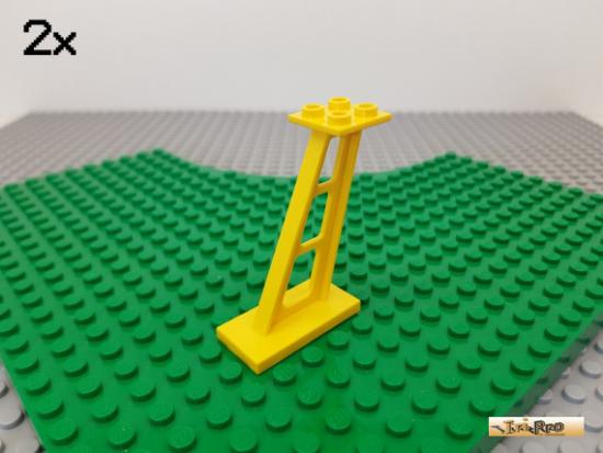 LEGO 2Stk Sttze / Mast / Heckflgel 2x4x5 gelb 4476