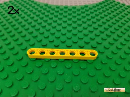 LEGO 2Stk Technic Liftarm flach 1x7 gelb 32065