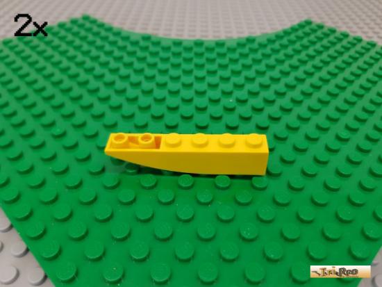 LEGO 2Stk Bogen / Bogenstein 1x6x1 negativ gelb 42023