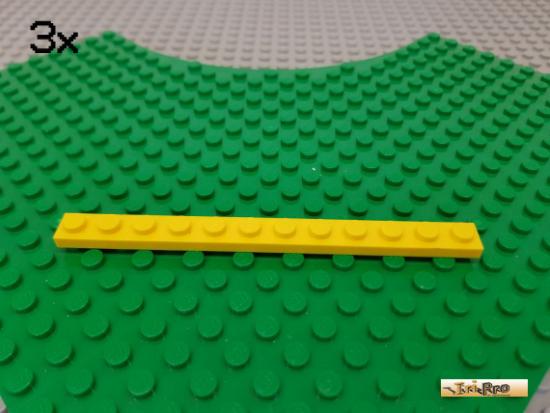 LEGO 3Stk Platte Basic 1x12 gelb 60479