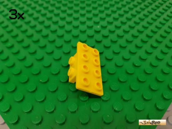 LEGO 3Stk Platte / Winkelplatte / Stostange 1x2 - 2x4 gelb 93274