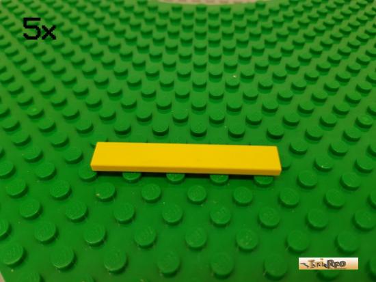 LEGO 5Stk Fliese / Kachel 1x6 gelb 6636