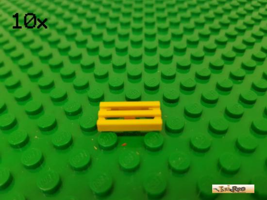 LEGO 10Stk Platte / Fliese / Gitter 1x2 gelb 2412