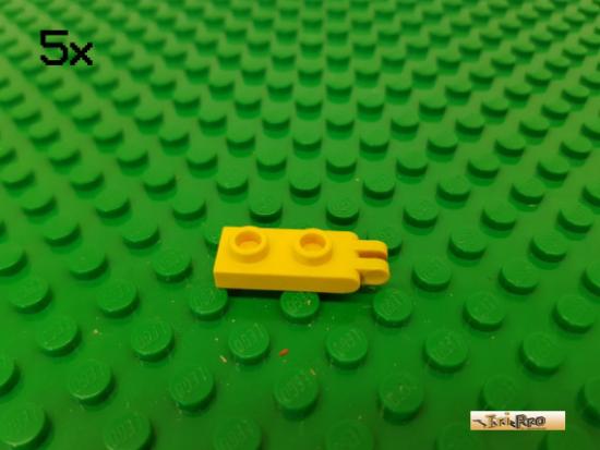 LEGO 5Stk Platte 1x2 / Scharnier 2 Finger gelb 4276