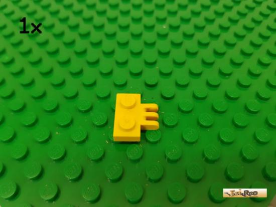 LEGO 1Stk Platte 1x2 / Scharnier 3 Finger gelb 2452