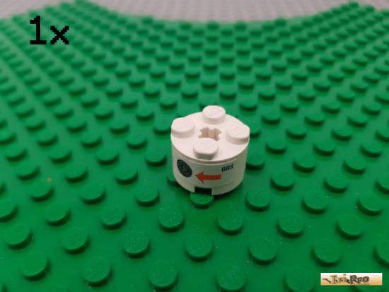 LEGO 1Stk Stein 2x2 rund wei beklebt 3941