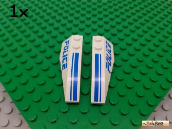 LEGO 1Stk Keilstein / Flgel 2x6x1 L+R wei bedruckt 41747 / 48pb017 Set 4669