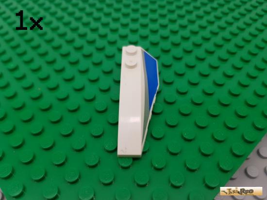 LEGO 1Stk Keilstein / Flgel 2x6x1 wei bedruckt 41748pb012