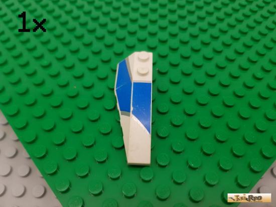 LEGO 1Stk Keilstein / Flgel 2x6x1 wei bedruckt 41747pb012