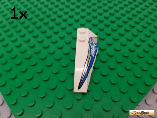 LEGO 1Stk Keilstein / Flgel 2x6x1 wei bedruckt 41748px5