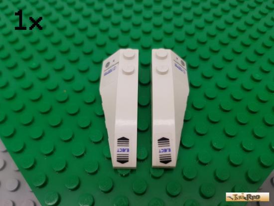 LEGO 1Stk Keilstein / Flgel 2x6x1 L+R wei beklebt 41747 / 41748