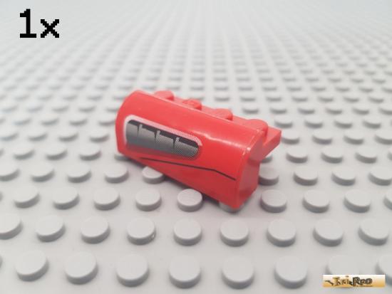 LEGO 1Stk Bogen / Bogenstein 1x4 rot beklebt 6081