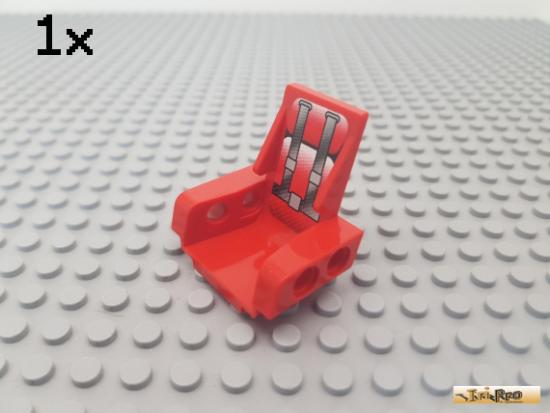 LEGO 1Stk Technic Sitz / Sessel 4x4x3 rot beklebt 2717