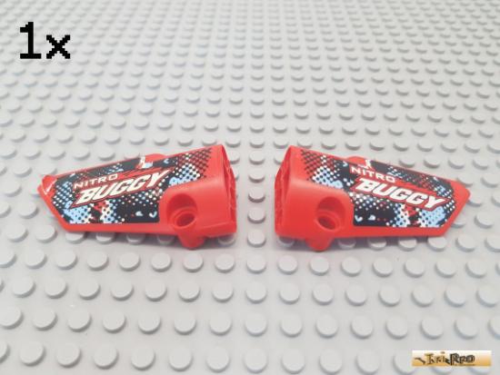 LEGO 1Stk Technic Paneel / Flgel Nr. 3/4 L+R rot beklebt 64391 / 64683 Set 8048