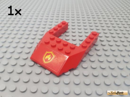 LEGO 1Stk Keilstein / Flgel 6x8 rot beklebt 32084