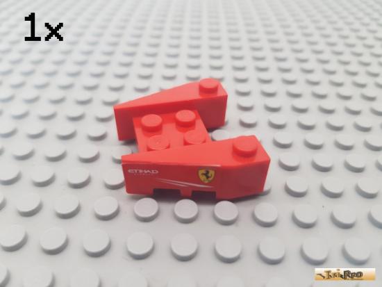 LEGO 1Stk Keilstein / Flgel 4x4 rot beklebt 50373