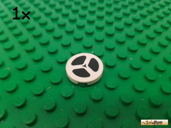 LEGO 1Stk Fliese / Kachel 2x2 rund wei bedruckt 4150px25