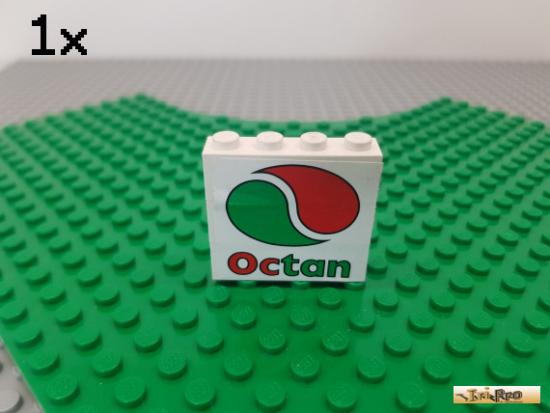 LEGO 1Stk Stein Basic 1x4 / 3-teilig Octan wei beklebt 3010