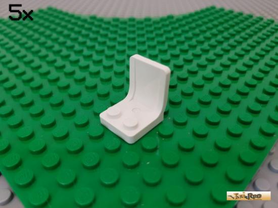 LEGO 5Stk Sessel / Stuhl mit Lehne 2x2x2 wei 4079