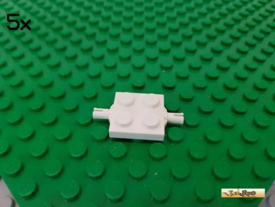 LEGO 5Stk Platte / Achsplatte 2x2 wei 4600