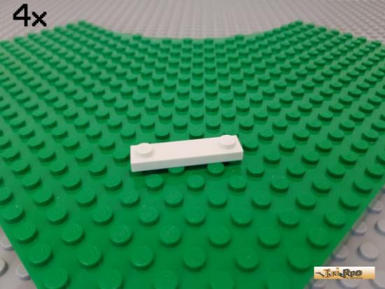 LEGO 4Stk Platte 1x4 mit 2 Noppen wei 92593