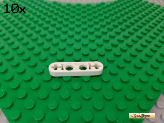 LEGO 10Stk Technic Liftarm flach 1x4 wei 32449