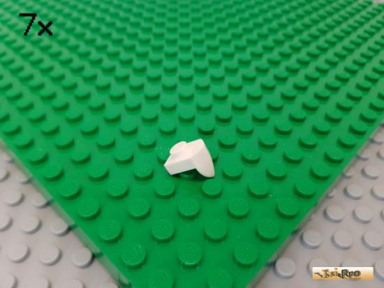 LEGO 7Stk Platte 1x1 / Zahn 90 Winkel wei 15070