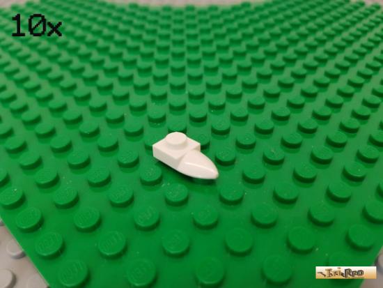 LEGO 10Stk Platte 1x1 / Zahn / Kralle wei 49668