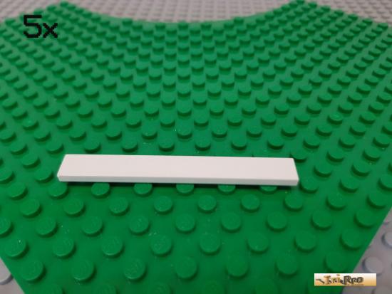 LEGO 5Stk Fliese / Kachel 1x8 wei 4162