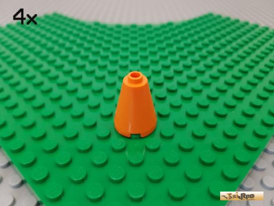 LEGO 4Stk Kegel 2x2x2 orange 3942