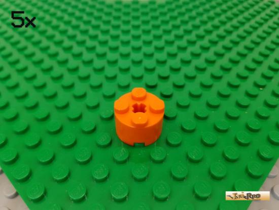 LEGO 5Stk Stein 2x2 rund orange 3941