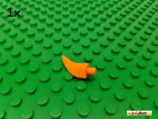 LEGO 1Stk Zahn / Kralle flexibel orange 87747