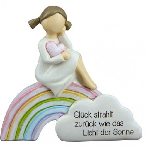 Poly Mdchen auf Regenbogen